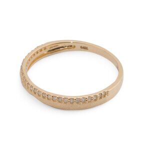 WHITE LOTUS Gold/Diamond 14kt Gold Polished Diamond Band Ring